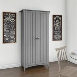 Bush Furniture Salinas Kitchen Pantry Cabinet With Doors, Cape Cod Gray 8 Bush Furniture Salinas Kitchen Pantry Cabinet With Doors, Cape Cod Gray -Amazon Store 51FvjYel9gL