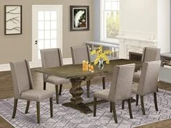 East West Furniture LAFL11-87-16 Dinner Table Set, Large 25 East West Furniture LAFL11-87-16 Dinner Table Set, Large -Amazon Store 51GR7Yh1W9S. AC