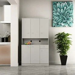 WERSMT Kitchen Pantry Storage Cabinet With 6 Door 1 Drawer 1 Display Space, Multifunctional Buffet Storage Coffee Bar For Kitchen, Living Room, 39.37"x15.35"x70.86",White 30 WERSMT Kitchen Pantry Storage Cabinet With 6 Door 1 Drawer 1 Display Space, Multifunctional Buffet Storage Coffee Bar For Kitchen, Living Room, 39.37"x15.35"x70.86",White -Amazon Store 51GVhbsNJ2L. AC