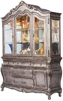 ACME Furniture Chantelle Dining Table, Antique Platinum 17 ACME Furniture Chantelle Dining Table, Antique Platinum -Amazon Store 51Gc3fkqN8L. AC