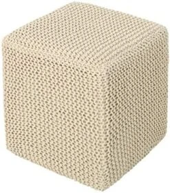 Christopher Knight Home Scott Knitted Foot Stool, Light Gray -Amazon Store 51GkiCztWAL. AC