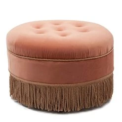 Jennifer Taylor Home Yolanda Ottoman, Orange Small