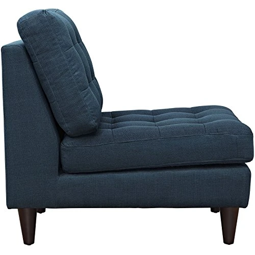 Modway Empress Mid-Century Modern Upholstered Fabric Side Armless Lounge Accent Chair Azure 6 Modway Empress Mid-Century Modern Upholstered Fabric Side Armless Lounge Accent Chair Azure - Image 4