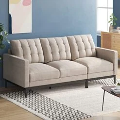 ZINUS Thompson Loveseat / Tufted Cushions / Green Tea Infused Foam Cushions / Tool-Free, Easy Assembly, Light Grey -Amazon Store 51GuD4X2R9L. AC