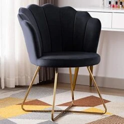 Duhome Velvet Accent Chair Living Room Chair,Corner Chair Reception Chair For Bedroom Living Room, Shell Shaped Living Room Chair With Golden Metal Legs, DarkBlue 24 Duhome Velvet Accent Chair Living Room Chair,Corner Chair Reception Chair For Bedroom Living Room, Shell Shaped Living Room Chair With Golden Metal Legs, DarkBlue -Amazon Store 51H81MSDo9L. AC
