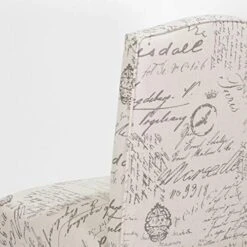 Christopher Knight Home CKH Crown Top French Script Fabric Dining Chairs, 2-Pcs Set, Beige / Script -Amazon Store 51HIMdqA18L