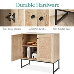 Best Choice Products 2-Door Rattan Storage Cabinet, Accent Furniture, Multifunctional Cupboard For Living Room, Hallway, Kitchen, Sideboard, Buffet Table W/Non-Scratch Foot Pads 14 Best Choice Products 2-Door Rattan Storage Cabinet, Accent Furniture, Multifunctional Cupboard For Living Room, Hallway, Kitchen, Sideboard, Buffet Table W/Non-Scratch Foot Pads -Amazon Store 51HStwUjLwL
