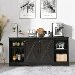 4 EVER WINNER Buffet Cabinet With Storage And Barn Doors, Farmhouse Coffee Bar Cabinet Sideboard Buffet Storage Cabinet For Living Room Dinning Room Kitchen Storage Cabinets, Espresso 15 4 EVER WINNER Buffet Cabinet With Storage And Barn Doors, Farmhouse Coffee Bar Cabinet Sideboard Buffet Storage Cabinet For Living Room Dinning Room Kitchen Storage Cabinets, Espresso -Amazon Store 51HU7ypDDkL