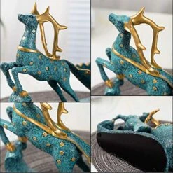 Bonoda Single Wine Bottle Holder Stand Countertop Ceramic Reindeer Home Decor -Amazon Store 51I2SVG8DlL