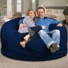 ULTIMATE SACK 6000 (6 Ft.) Bean Bag Chair Cover In Multiple Colors: Cover ONLY. (6000, Navy Suede) -Amazon Store 51I5Hgmj1xL