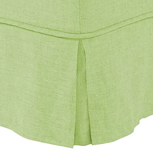 Howard Elliott Ottomans, Skirted, Grass 3 Howard Elliott Ottomans, Skirted, Grass