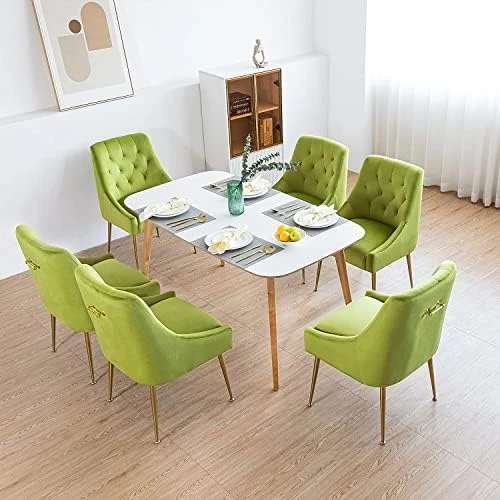 LONXIU Modern Dining Chair Set Of 2, Mid-Century Dining Room Chair, Upholstered Comfortable Dining Chair, Velvet Dining Chair With Back Pull Rod And Metal Legs For Kitchen, Dining, Living Room (Grey) 9 LONXIU Modern Dining Chair Set Of 2, Mid-Century Dining Room Chair, Upholstered Comfortable Dining Chair, Velvet Dining Chair With Back Pull Rod And Metal Legs For Kitchen, Dining, Living Room (Grey) - Image 7