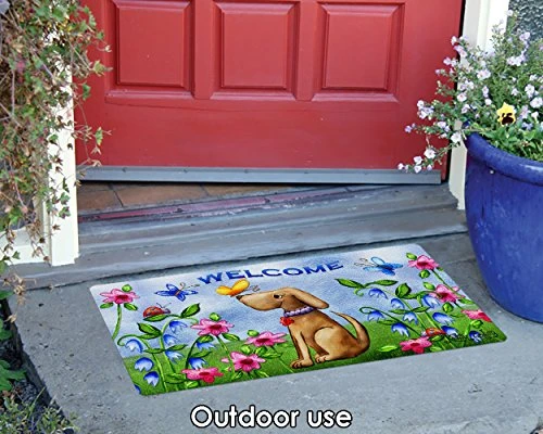 Toland Home Garden 800202 Welcome Dog Spring Door Mat 18x30 Inch Summer Outdoor Doormat For Entryway Indoor Entrance 3 Toland Home Garden 800202 Welcome Dog Spring Door Mat 18x30 Inch Summer Outdoor Doormat For Entryway Indoor Entrance