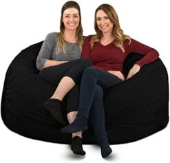 ULTIMATE SACK 5000 (5 Ft.) Bean Bag Chair: Giant Foam-Filled Furniture - Machine Washable Covers, Durable Inner Liner, 100% Virgin Foam. Comfy Bean Bag Chair. (Pink, Fur) -Amazon Store 51IzVvlqmL. AC