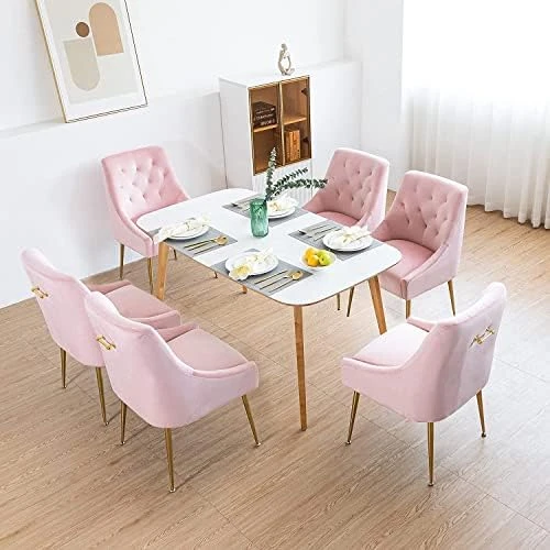 LONXIU Modern Dining Chair Set Of 2, Mid-Century Dining Room Chair, Upholstered Comfortable Dining Chair, Velvet Dining Chair With Back Pull Rod And Metal Legs For Kitchen, Dining, Living Room (Grey) 16 LONXIU Modern Dining Chair Set Of 2, Mid-Century Dining Room Chair, Upholstered Comfortable Dining Chair, Velvet Dining Chair With Back Pull Rod And Metal Legs For Kitchen, Dining, Living Room (Grey) - Image 14