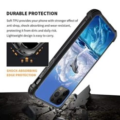DJSOK Case Compatible Case IPhone 13 Pro Max, HSK Jumping Dolphin IPhone 13 Pro Max Cases 4 Corners Protective Shockproof Soft TPU Bumper Slim Pattern Design Back Case, IPhone 13 Pro Max（6.7 Inch） -Amazon Store 51J7k5anqjL