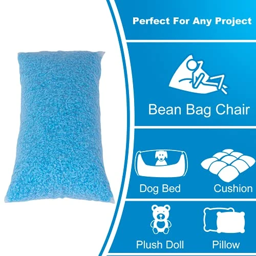 Molblly Bean Bag Filler Foam 20lbs Blue Premium Shredded Memory Foam Filling For Pillow Dog Beds Chairs Cushions And Arts Crafts, Added Gel Particles , Soft And Great For Stuffing 5 Molblly Bean Bag Filler Foam 20lbs Blue Premium Shredded Memory Foam Filling For Pillow Dog Beds Chairs Cushions And Arts Crafts, Added Gel Particles , Soft And Great For Stuffing - Image 3