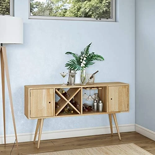 Domesis Mid Century Modern Wood Sideboard With Doors In Natural 10 Domesis Mid Century Modern Wood Sideboard With Doors In Natural - Image 8