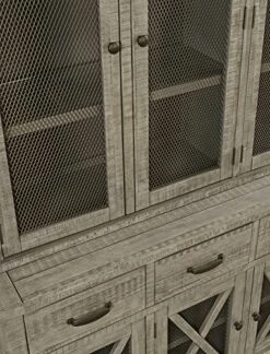 Jofran Telluride Rustic Distressed Pine Hutch And Server With LED Lights -Amazon Store 51JQxgaffAL