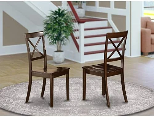 East West Furniture WHI-W Dining Chairs, BOC-BLK-W 7 East West Furniture WHI-W Dining Chairs, BOC-BLK-W - Image 5
