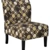 Signature Design By Ashley 9910160 Accent Chair, Brown Geometric