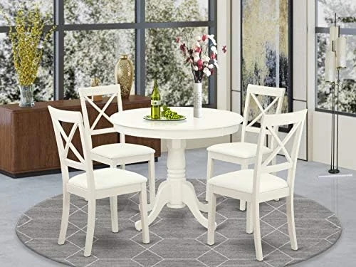 East West Furniture ANBO3-LWH-LC Dining Set, 3-Piece 11 East West Furniture ANBO3-LWH-LC Dining Set, 3-Piece - Image 9