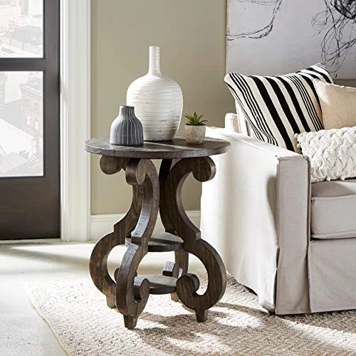 Magnussen Bellamy Round Accent End Table, 26" X 22" X 22" 3 Magnussen Bellamy Round Accent End Table, 26" X 22" X 22"