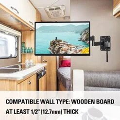 Mounting Dream Lockable RV TV Mount For Most 10-26 Inch Flat Screen, RV Mount TV Bracket For Camper Trailer Truck Boat, Full Motion RV TV Wall Mount Quick Release Lock, VESA 100x100mm, 22 Lbs MD2209 -Amazon Store 51KQWQ03nJL