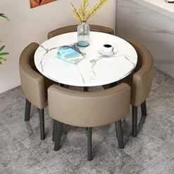 Kitchen Table And Chairs For 4, 5-Piece Compact Dining Room Table Set,DI 31/35.4INCH Faux Marble Pattern Top And 4 PU Leather Upholstered Seat, Modern Diningroom Sets For Home & Kitchen, Living Room ( 27 Kitchen Table And Chairs For 4, 5-Piece Compact Dining Room Table Set,DI 31/35.4INCH Faux Marble Pattern Top And 4 PU Leather Upholstered Seat, Modern Diningroom Sets For Home & Kitchen, Living Room ( -Amazon Store 51KcmX9bOML. AC