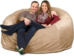 ULTIMATE SACK 6000 (6 Ft.) Bean Bag Chair Cover In Multiple Colors: Cover ONLY. (6000, Navy Suede) -Amazon Store 51Km7dE SEL. AC