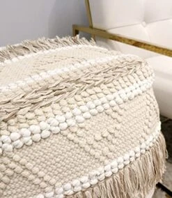 Pasargad Home Grandcanyon Cotton Pattern Braided Pouf, 100% Cotton Pouf, Hand Woven- Polly Beads Stuffed Pouf- Sitting, Foot Stool- Square Poufs For Living Room- Luxury Room Decor, 17"x17"x17", Beige 9 Pasargad Home Grandcanyon Cotton Pattern Braided Pouf, 100% Cotton Pouf, Hand Woven- Polly Beads Stuffed Pouf- Sitting, Foot Stool- Square Poufs For Living Room- Luxury Room Decor, 17"x17"x17", Beige -Amazon Store 51L3ZBA9uLL