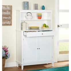 Simple Living Farmhouse Buffet With Hutch