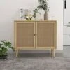 Rattan Buffet Sideboard Cabinet, 2 Doors Storage Cabinet Console Table Accent Cabinet With Adjustable Shelves For Kitchen Living Room Dining Room, Natural 1 Rattan Buffet Sideboard Cabinet, 2 Doors Storage Cabinet Console Table Accent Cabinet With Adjustable Shelves For Kitchen Living Room Dining Room, Natural -Amazon Store 51LIOMPExHL