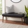 Upholstered Bench, Black Faux Leather -Amazon Store 51LOL2DF6ML
