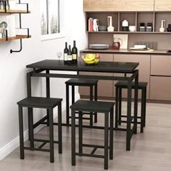Recaceik 5 PCS Dining Table Set, Modern Kitchen Table And Chairs For 4, Wood Pub Bar Table Set Perfect For Breakfast Nook, Small Space Living Room 20 Recaceik 5 PCS Dining Table Set, Modern Kitchen Table And Chairs For 4, Wood Pub Bar Table Set Perfect For Breakfast Nook, Small Space Living Room -Amazon Store 51LXjxfKusL. AC