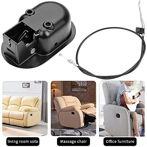 AnrSee 2-Sets Recliner Replacement Parts Universal Black Metal Pull Recliner Handle With Cable For Major Recliner Brands Couch Style Pull Chair Release Handle For Sofa 8 AnrSee 2-Sets Recliner Replacement Parts Universal Black Metal Pull Recliner Handle With Cable For Major Recliner Brands Couch Style Pull Chair Release Handle For Sofa - Image 6