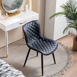 YOUTASTE Black Dining Chairs Set Of 2 PU Leather Diamond Upholstered Modern Kitchen Dining Room Chairs Metal Thick Bar Counter Chairs High Back Home Kitchen Restaurant 19 YOUTASTE Black Dining Chairs Set Of 2 PU Leather Diamond Upholstered Modern Kitchen Dining Room Chairs Metal Thick Bar Counter Chairs High Back Home Kitchen Restaurant -Amazon Store 51MAL2NUqkL