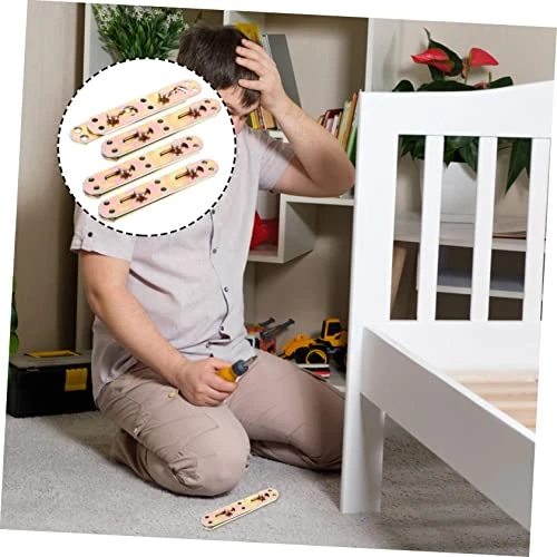 VARAKA 4pcs Bed Hinge Headboard Brackets Bed Rail Fasteners Bed Rail Mounting Brackets Bed Railing L Brackets Heavy Duty Access 5 VARAKA 4pcs Bed Hinge Headboard Brackets Bed Rail Fasteners Bed Rail Mounting Brackets Bed Railing L Brackets Heavy Duty Access - Image 3