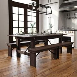 Flash Furniture HERCULES Series 7' X 40" Rectangular Antique Rustic Solid Pine Folding Farm Table 17 Flash Furniture HERCULES Series 7' X 40" Rectangular Antique Rustic Solid Pine Folding Farm Table -Amazon Store 51MawirJfgL. AC