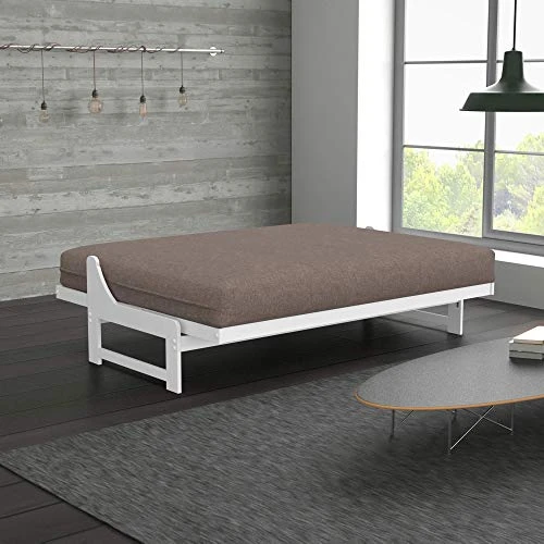 Nirvana Futons Nico Urban Loft Linen Series Sleeper Sofa Collection Full Size White Armless Arden Futon Frame, Storage Drawers, Mattress And Umax Khaki Futon Cover Set 5 Nirvana Futons Nico Urban Loft Linen Series Sleeper Sofa Collection Full Size White Armless Arden Futon Frame, Storage Drawers, Mattress And Umax Khaki Futon Cover Set - Image 3