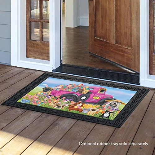Briarwood Lane Easter Dogs Holiday Humor Doormat Decorated Eggs Indoor Outdoor 30" X 18" 4 Briarwood Lane Easter Dogs Holiday Humor Doormat Decorated Eggs Indoor Outdoor 30" X 18" - Image 2