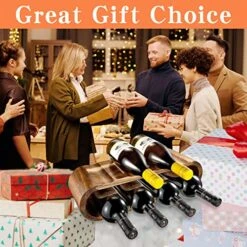 GEGADO Wine Racks Countertop Bottle Holder - 2 Tier 8 Bottle Acacia Wood Wine Storage Racks Small Wine Rack Organizer Rustic Wine Rack Wooden Wine Bottle Holder Stand For Tabletop Cabinet Bar Pantry -Amazon Store 51MnxZK6oOL