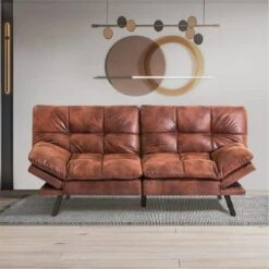 Maxspeed Futon Sofa Bed, Memory Foam Futon Convertible Couch Bed Chair, Modern Small Sofa Sleeper W/Adjustable Backrest, Folding Floor Lounge For Compact Living Spaces Offices Dorm Bonus,Grey -Amazon Store 51MsqqPdhL. AC