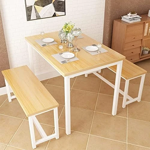 Recaceik 5 PCS Dining Table Set, Modern Kitchen Table And Chairs For 4, Wood Pub Bar Table Set Perfect For Breakfast Nook, Small Space Living Room 8 Recaceik 5 PCS Dining Table Set, Modern Kitchen Table And Chairs For 4, Wood Pub Bar Table Set Perfect For Breakfast Nook, Small Space Living Room - Image 6