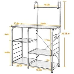 Soges Multi-Functional Kitchen Baker's Rack Utility Microwave Oven Stand Storage Cart Workstation Shelf Microwave Cart, Black Brown 172-BK 12 Soges Multi-Functional Kitchen Baker's Rack Utility Microwave Oven Stand Storage Cart Workstation Shelf Microwave Cart, Black Brown 172-BK -Amazon Store 51NaAgcX36L