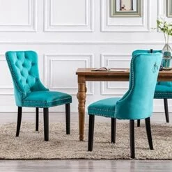 Chairus Dining Chairs Set Of 2 With Tufted High Back, Velvet Upholstered Dining Room Chairs Modern Elegant Nailhead Trim Ring Pull - Ivory 2PCS 23 Chairus Dining Chairs Set Of 2 With Tufted High Back, Velvet Upholstered Dining Room Chairs Modern Elegant Nailhead Trim Ring Pull - Ivory 2PCS -Amazon Store 51NcPtQf9mL. AC