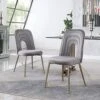 GNIXUU Dinner Chairs Set Of 2, Mid-Century Modern Velvet Upholstered Dining Chair With Metal Legs For Kitchen, Dining, Living, Guest, Bed Room Side Chair(Gray) -Amazon Store 51NgcVRKuZL