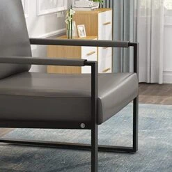 AWQM Mid-Century Retro Modern Living Room Sofa Set With Loveseat And Accent Chair, Faux Leather Loveseat Sofa And Armchair Sofa Chair For Small Space, Office, 105 Degree Slant Back, Grey 22 AWQM Mid-Century Retro Modern Living Room Sofa Set With Loveseat And Accent Chair, Faux Leather Loveseat Sofa And Armchair Sofa Chair For Small Space, Office, 105 Degree Slant Back, Grey -Amazon Store 51NmW2OQhcL