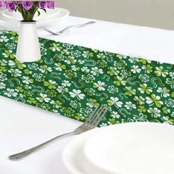 Exnundod St Patrick Shamrock Lucky Table Runner 90 Inches Green Cirrus Clovers Spring Runner For Spring Dining Table Kitchen Holiday Home Seasonal Decor 21 Exnundod St Patrick Shamrock Lucky Table Runner 90 Inches Green Cirrus Clovers Spring Runner For Spring Dining Table Kitchen Holiday Home Seasonal Decor -Amazon Store 51NoJClNGqL. AC