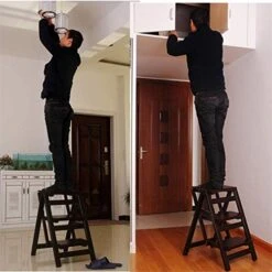 Portable Step Stoo - Folding Wood For Adult Folding Ladder Ladder-Shaped Plant Stand Display Rack Shelf -Amazon Store 51NuAwS7JKL